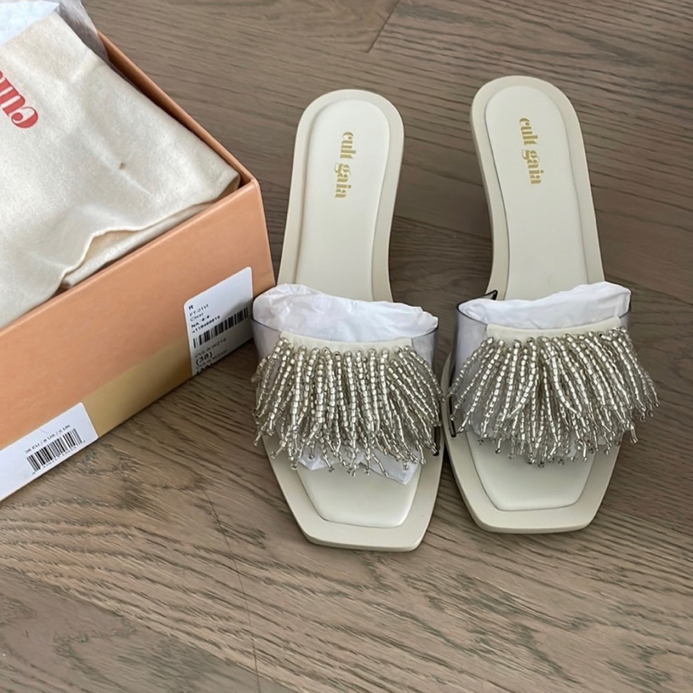 SOLD — Cult Gaia Uma heels, clear, size 38